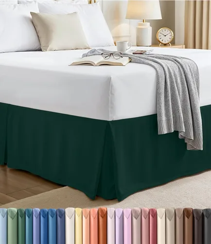 Miniatura 32 de Utopia Bedding Falda para cama individual – Paquete de 20 – Volantes plisados cuádruples suaves – Fácil ajuste con caída a medida de 15 pulgadas