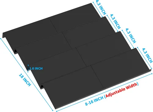 Miniatura 2 de Sezanrpt Organizador de cajones de especias acrílico ajustable, estante organizador de cajones de especias expandible de 8 a 16 pulgadas