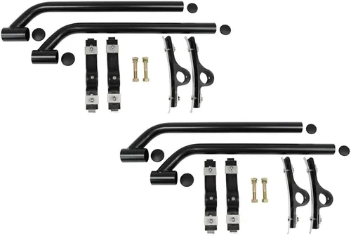 Mytee Products Kit de montaje de guardabarros de polímero recubierto de poliéster negro para semircamiones y remolques, soportes de montaje de