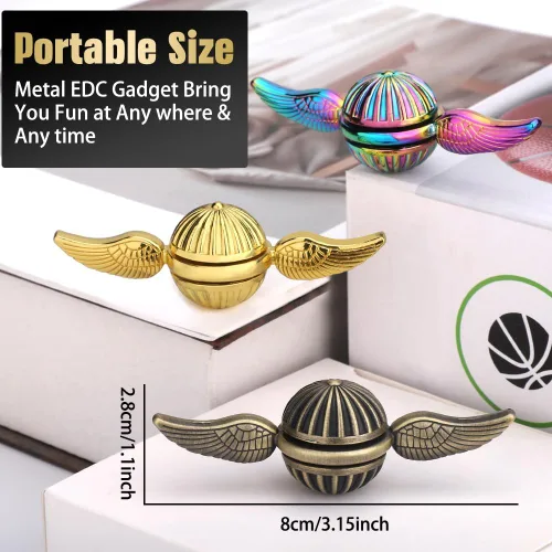 Miniatura 6 de Juguete Fidget Spinner de Metal para Niños y Adultos, Spinner de Mano para Dedos, Giroscopio de Punta de Dedos, Regalo de Cumpleaños, Adorno
