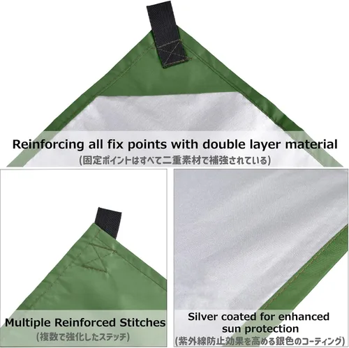 Miniatura 3 de Azarxis Hamaca de lona para camping, mosca de lluvia, toldo impermeable para tienda de campaña, toldo de tela para picnic para senderismo al aire