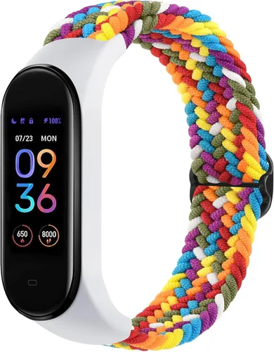 Miniatura 7 de Bandas elásticas para Amazfit Band 5 correas de repuesto para mujeres y hombres, correa de nailon trenzado suave para hombre y mujer, correa