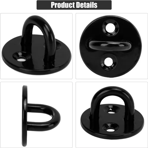 Miniatura 5 de Tissting Gancho para placa de ojo de acero inoxidable 304, diámetro de la base de 1.3 pulgadas, 5 ganchos redondos y resistentes para montaje