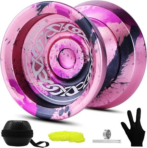 Miniatura 14 de YOYOSTUDIO F25 Finger Spin Yoyo Yoyo profesional sensible para niños de 8 a 12 años, yoyo profesional para adultos con kit de accesorios de yoyos