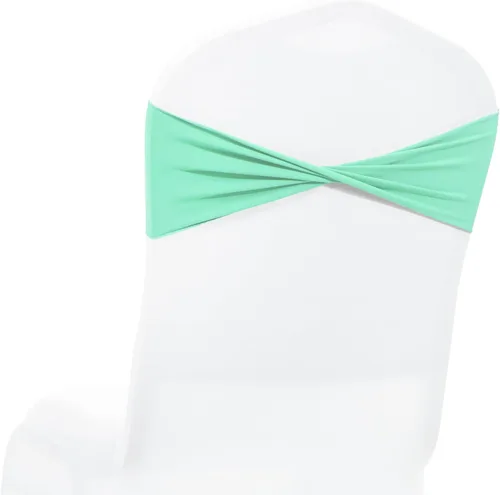 Miniatura 28 de MDS® Paquete de 10 bandas elásticas de elastano para silla sin hebilla deslizante, lazo elástico reutilizable para silla para boda, recepción