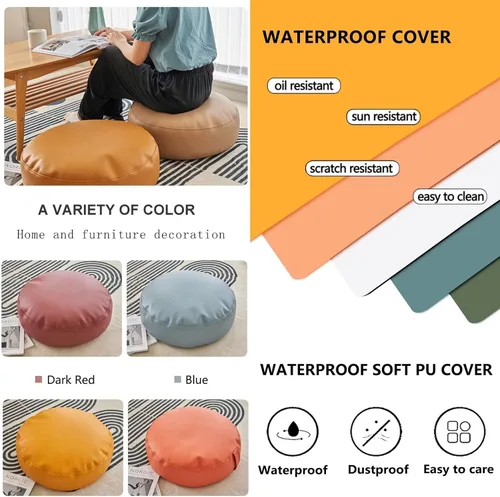 Miniatura 6 de Story Time - Cojines con asas, cojines de asiento redondos para aula, impermeable y resistente al polvo, almohada de suelo de poliuretano para Verde