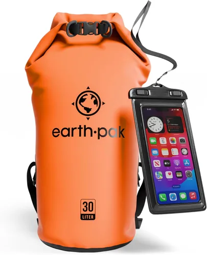 Miniatura 40 de Earth Pak Bolsa Seca Impermeable - Mochila Impermeable de Cierre Enrollable Superior Mantiene el Equipo Seco para Kayak con Funda Impermeable