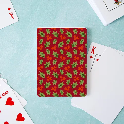Miniatura 3 de CafePress Christmas Holly Pattern Standard Size Playing Cards