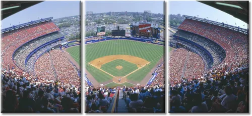 Miniatura 16 de TUMOVO American Sports - Decoración de pared Wrigley Stadium, 3 piezas, arte de pared de estadio de béisbol, cuadros para decoración del hogar