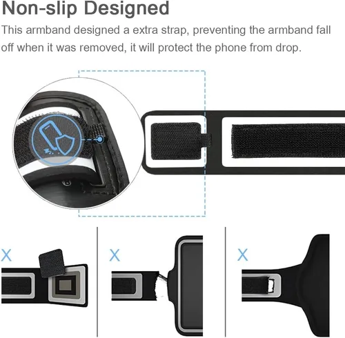 Miniatura 4 de Moto G Stylus/Pure/Power Armband, JEMACHE Gym Workouts Running Arm Band para Motorola Moto G Stylus/Pure/Power/Play (5G) 2023 2022 2021 (negro)