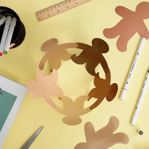 Miniatura 4 de Person Multicultural Creative Cut-Outs People Shape - Recorte de papel para que los niños diseñen y decoren, proyectos de grupo de manualidades