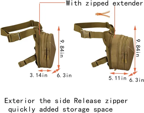 Miniatura 4 de Bolsa de pierna caída, de carcasa dura, con rayas reflectantes, paquete de cintura expandible para muslos, bolsa cruzada, bolsa cruzada para viajes