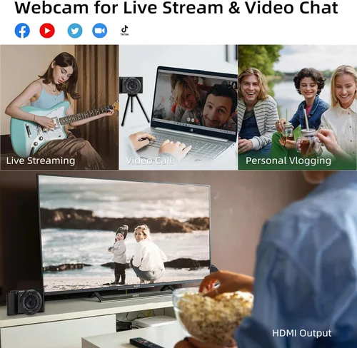 Miniatura 7 de ORDRO Cámaras digitales 5K para fotografía – Cámara creadora de contenido de viaje de 64 MP con zoom óptico 12X y cámara de vlogging de YouTube
