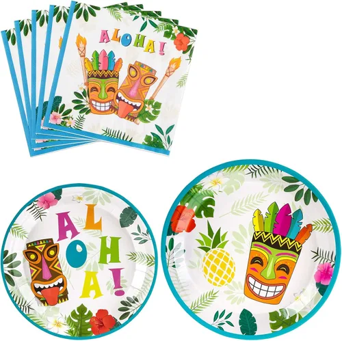Miniatura 25 de WERNNSAI Platos y servilletas de granja – 48 piezas de decoración de cumpleaños de animales de granja, platos de papel de granero para niños, fiesta