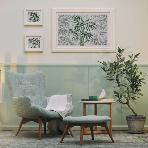 Miniatura 5 de BENECREAT Plantillas de pintura de plantas tropicales de 12 x 12 pulgadas, patrón de hojas, plantillas de dibujo de plástico reutilizables