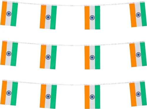 Miniatura 34 de ZXvZYT Cadena de bandera mexicana de México, pequeñas banderas de banderín de México, para gran apertura, eventos deportivos nacionales