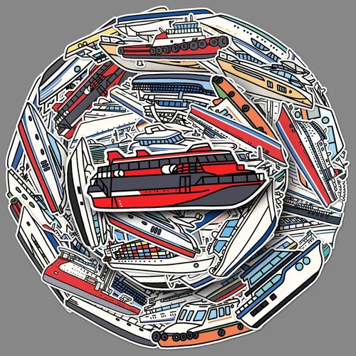 Calcomanías de barco de crucero, 50 unidades, lindas calcomanías impermeables para botella de agua, laptop, monopatín, álbum de recortes, guitarra,