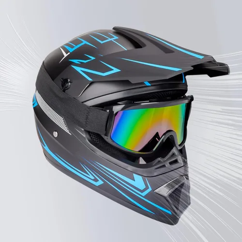 Miniatura 2 de Yesmotor - Casco de motocross para jóvenes, casco de motocicleta BMX, MX, cuatrimoto todoterreno, motocross, bicicleta de montaña, aprobado por