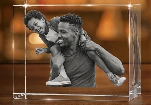 Miniatura 10 de Regalos de foto 3D de cristal personalizados con láser grabados en 3D, marcos de foto personalizados de cristal para aniversario, cumpleaños, boda