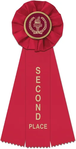 Miniatura 3 de Hodges Badge - Paquete de 4 cintas de premio roseta de 1ª, 2ª y 3ª y paricipante, cintas de premio de roseta de la victoria - Hecho en Estados Unidos