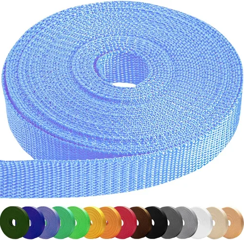 TECEUM Correas de 3/4 pulgadas y 5/8 pulgadas y 1 pulgada y 1.5 pulgadas y 2 pulgadas – 10 25 50 yardas – más de 40 colores – Correas de mochila