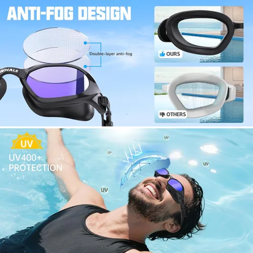 Miniatura 2 de Whale Gafas de natación polarizadas UV400 antivaho adecuadas para adultos y adolescentes