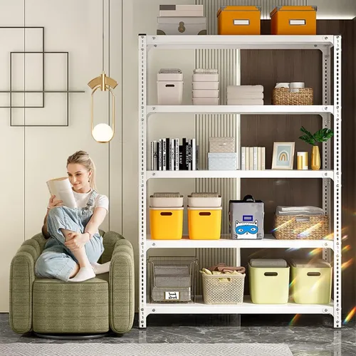 Miniatura 4 de Shelves Heavy Duty Garage Storage Shelving Heavy Duty Storage Shelves Hold 5000LBS 4-Tier Adjustable Metal Shelving Unit Basement Storage Rack