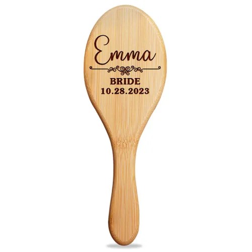 Miniatura 13 de Cepillo de pelo de bambú personalizado, peine con nombre personalizado para mujeres, regalos de cumpleaños de Navidad para mamá, esposa, abuela