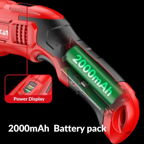 Miniatura 5 de Tijeras eléctricas para cortar tela, cartón y plástico, tijeras inalámbricas de alta resistencia para manualidades de costura y cartón con 2