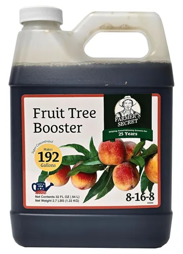 Miniatura 8 de Farmer's Secret Fertilizante potenciador de árboles frutales (8 onzas), súper concentrado y rico en fósforo, formulado para todos los árboles