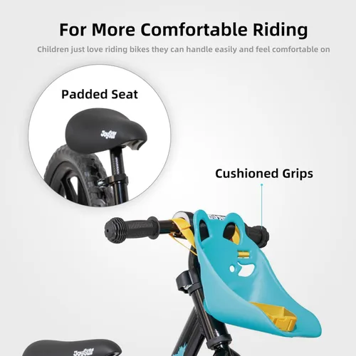 Miniatura 3 de JOYSTAR Bicicleta de equilibrio de 12/14 pulgadas para niños de 18 meses a 5 años, bicicletas de equilibrio ligeras para niños pequeños con Púrpura