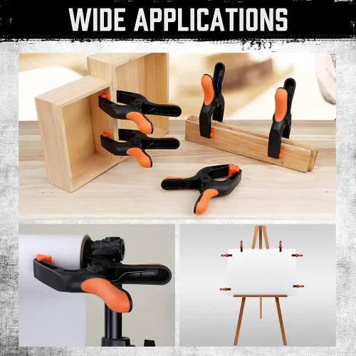 Miniatura 7 de HORUSDY Paquete de 4 abrazaderas de resorte resistentes, abrazaderas de plástico grandes de 7 pulgadas para manualidades con apertura de mandíbula