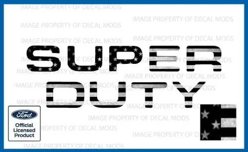 Miniatura 16 de 2008-2016 Insertos de letras para portón trasero (calcomanías delgadas) de reemplazo para Ford F250 F350 F450 Super Duty (2008-2016) Bandera