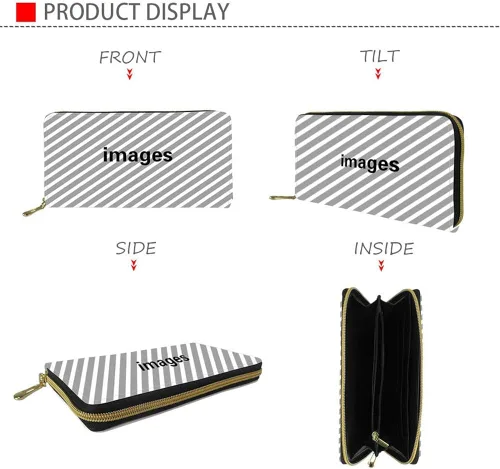 Miniatura 6 de Chalqin - Cartera de cuero para mujer, con bolsillo para monedas, 4 ranuras para tarjetas, prácticos clips para dinero, bolsa de mano, soporte