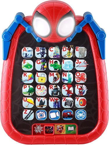 ekids Spidey and His Amazing Friends - Tableta infantil para preescolar, tableta con juegos educativos y aprendizaje ABC para niños de 3 años en