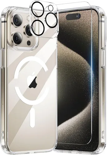Miniatura 79 de Funda magnética diseñada para iPhone 11 Pro Max, [probada en caídas de grado militar] [compatible con MagSafe] Funda protectora delgada translúcida