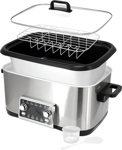 Miniatura 3 de Olla múltiple de lujo 12 en 1 de 8 cuartos con función Sous Vide, olla a presión eléctrica programable con olla antiadherente, tapa de vidrio