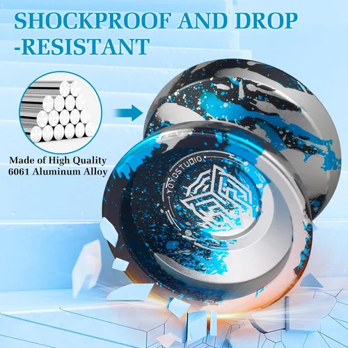 Miniatura 5 de YOYOSTUDIO Yoyo Profesional Sensible Yoyo H17, Yoyos Metálicos de Doble Propósito para Niños, Rodamiento de Yoyo No Sensible para Adultos