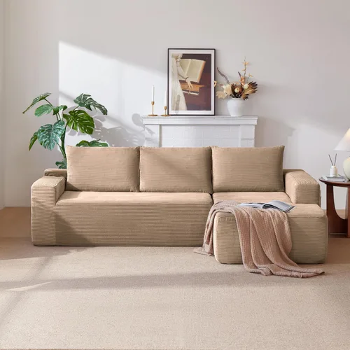 Miniatura 28 de Sofá seccional modular de 110", sofá seccional Cloud con asiento profundo, sofás tapizados sin huesos para sala de estar, sofá modular moderno