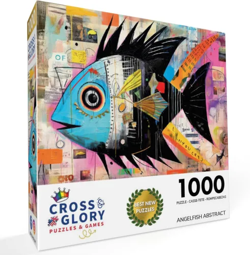 Miniatura 2 de Cross & Glory - Pez Ángel Abstracto - Rompecabezas de 1000 Piezas para Adultos Diseño Marino Artístico Vibrante Regalo Único Desafiante