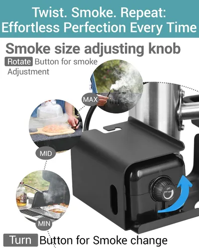 Miniatura 9 de Generador de humo para queso, tubo de humo para ahumador de pellets, fabricante de humo eléctrico portátil, accesorios de ahumador para exteriores