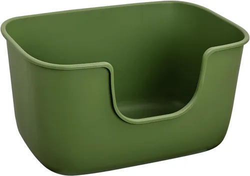 SpaceTime Caja de arena extra grande con lados altos, bandeja de arena XL de entrada baja para múltiples gatos para gatitos, cajas de arena jumbo