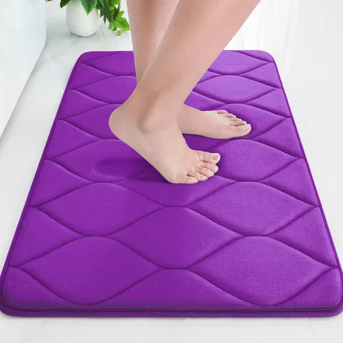 Miniatura 38 de Colorxy - Alfombra de baño de espuma viscoelástica, ultrasuave y antideslizante, absorbe el agua, lavable a máquina, tapete para suelos de ducha