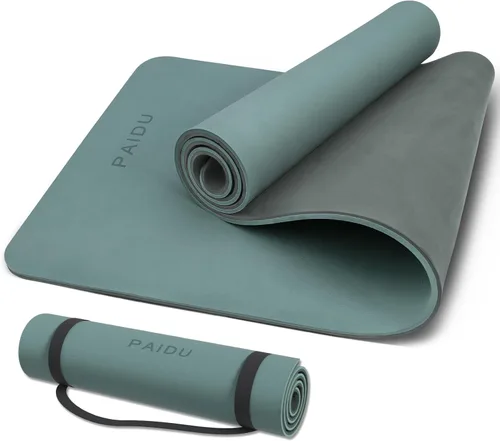 Miniatura 9 de PAIDU Yoga Mat Non Slip Anti-tear,extra thick-2/5 inch（10MM）High Resiliency Professional POE Yoga Mats for Women Men Kids,72"x24"inch,Workout, Yoga