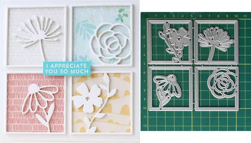 Mvchifay Plantillas de metal para álbumes de recortes, herramienta de bricolaje para manualidades, acero al carbono, para hacer tarjetas de papel