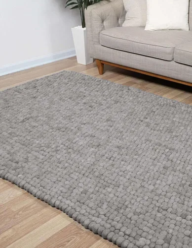 Miniatura 9 de Unique Loom Colección de Bolas de Felpa - Alfombra de área en forma de nube (2' redonda, color marfil)