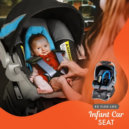 Miniatura 7 de Baby Trend Sistema de viaje Expedition® Jogger con asiento infantil para automóvil EZ Flex-Loc®, Azul Milenio Azul(Millennium Blue)