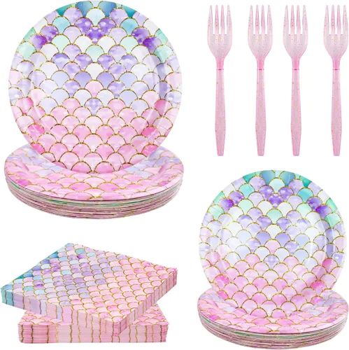 Miniatura 9 de Paquete de 120 piezas de suministros de fiesta de fútbol, platos de papel, servilletas, tenedores, decoración de cumpleaños para niños para 30