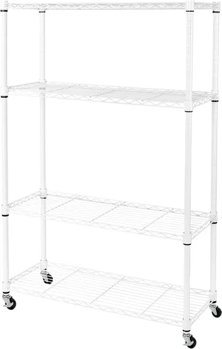 Miniatura 10 de Seville Classics Estantería de Alambre de Acero Sólido Unidad de Almacenamiento Estantes Ajustables Rack Organizador, para Hogar, Cocina, Oficina