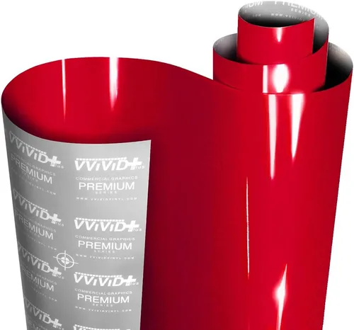 VViViD+ Rollo de Película de Vinilo Ultra Brillante Metálico Rojo Caramelo para Envolver Automóviles Repuesto Premium de Pintura con Tecnología de